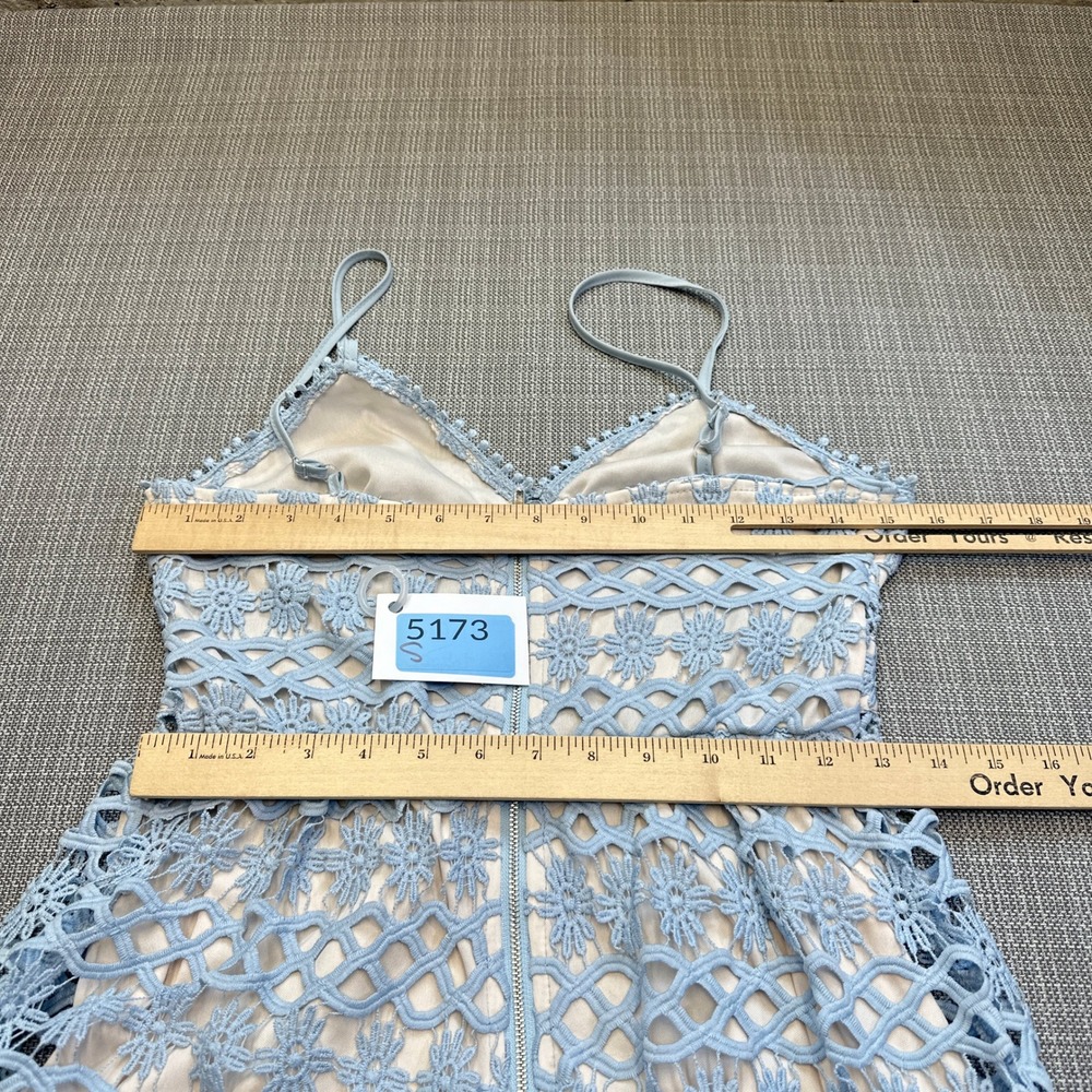 Fairycore Babydool Blue Crochet Lace Dress size Medium‎ Tiered Feminine Romantic - Picture 7 of 10